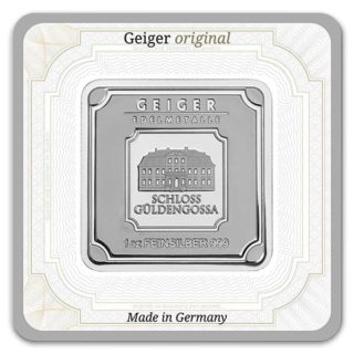 Geiger Silver Bar Pure .999 1 Troy oz