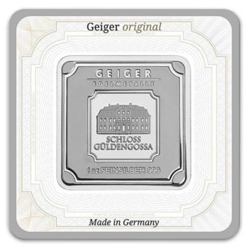Geiger Silver Bar Pure .999 1 Troy oz