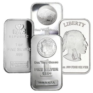 Silver Bars pure .999 bullion 1 Troy oz