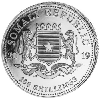 Somalian Elephant Silver Coins 1 Troy oz 2019 - Image 2