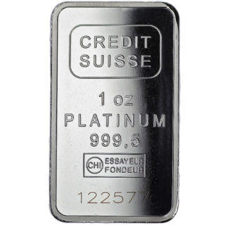 Credit Suisse Platinum Bar 1 Troy oz