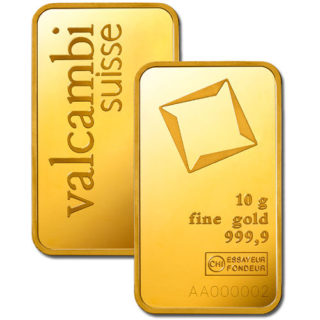Valcambi Matte Gold Bars .9999 pure | 10 Grams