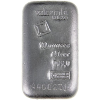 Valcambi Matte Cast Silver Bars  | 10 oz