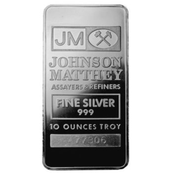 Johnson Matthey Silver Bar | 10 oz