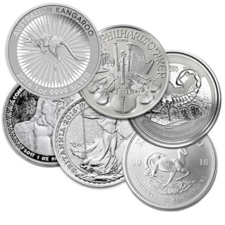 Random Silver Coin .999 Pure 1 Troy oz