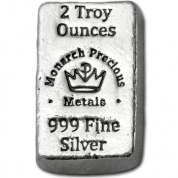Monarch Hand Poured Silver Bars | 2 Troy oz