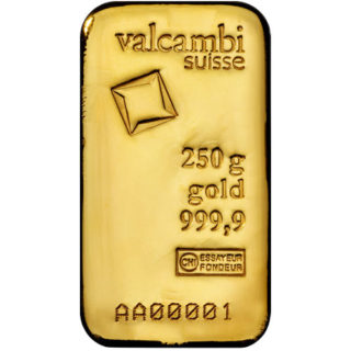 Valcambi Gold Bars .9999 pure | 250 gram