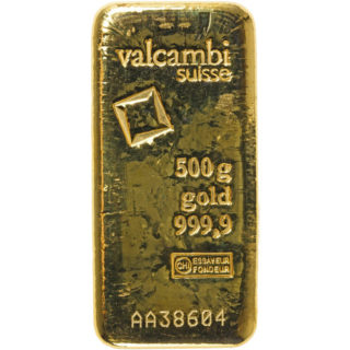 Valcambi Gold Bars .9999 pure | 500 gram
