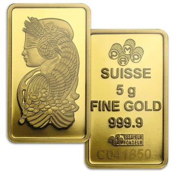 5 Gram Pamp Suisse Gold Bar
