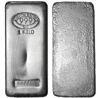 Johnson Matthey Silver Bar | 1 Kilo
