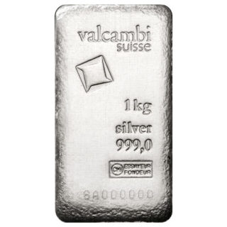 Valcambi Matte Cast Silver Bars  | 1 Kilo