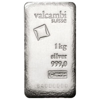 Valcambi Matte Cast Silver Bars  | 1 Kilo