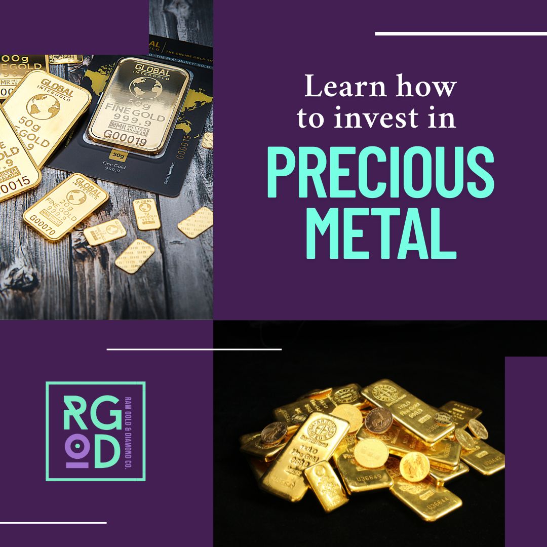 Shop for gold bars and coins at Raw Gold Diamond Co. logo
